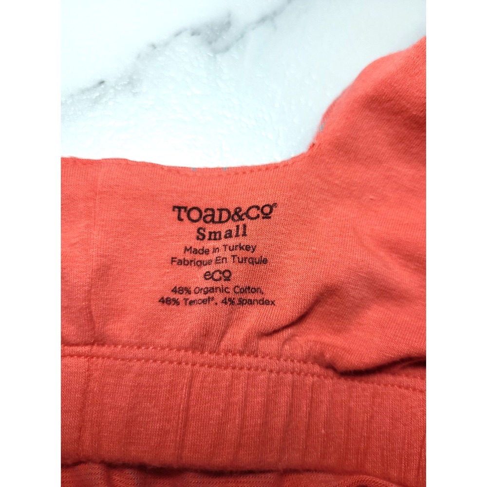 Toad & Co Dk Coral Xanthe Athleisure Aspen Print Built In Bra Dress Size Small - Picture 6 of 10